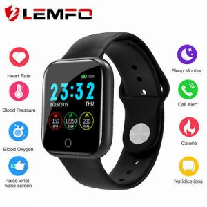 Gaming and things שעונים חכמים    LEMFO I5 Smart Watch Men Women Heart Rate Blood Oxygen Pressure Fitness Bracelet