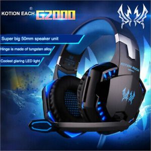    EACH G2000 3.5mm Stereo Gamer Gaming Headset PC Headphones With Mic LED Earphone