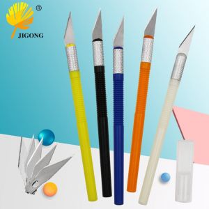 Non-Slip Metal 6 Blades Wood Carving Tools Fruit Food Craft Sculpture Engraving Utility Knife For Stationery Art Supplies